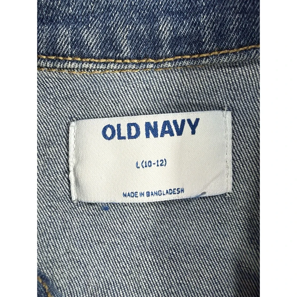 Old Navy Denim Trucker Jacket for Girls Size L (10-12) Rare Vintage